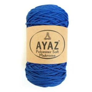 Ayaz Polyester Soft makrame konac od 3mm u plavoj boji sa šifrom 1133