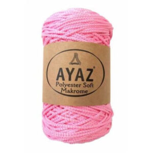 Ayaz Polyester Soft makrame konac od 3mm u svetloroze boji sa šifrom 1229
