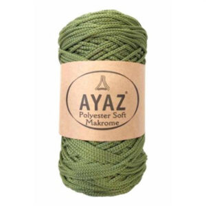 Ayaz Polyester Soft makrame konac od 3mm u maslinasto zelenoj boji sa šifrom 1263