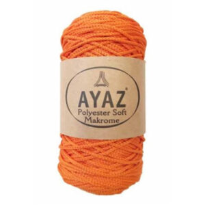 Ayaz Polyester Soft makrame konac od 3mm u narandžastoj boji sa šifrom 1979