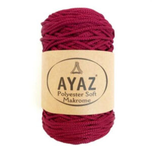 Ayaz Polyester Soft makrame konac od 3mm u bordo boji sa šifrom 1999