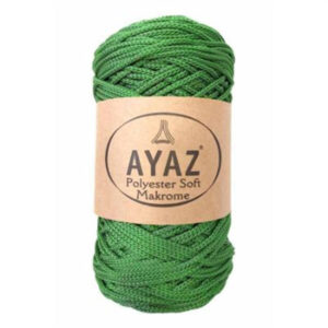 Ayaz Polyester Soft makrame konac od 3mm u travnato zelenoj boji sa šifrom 7574