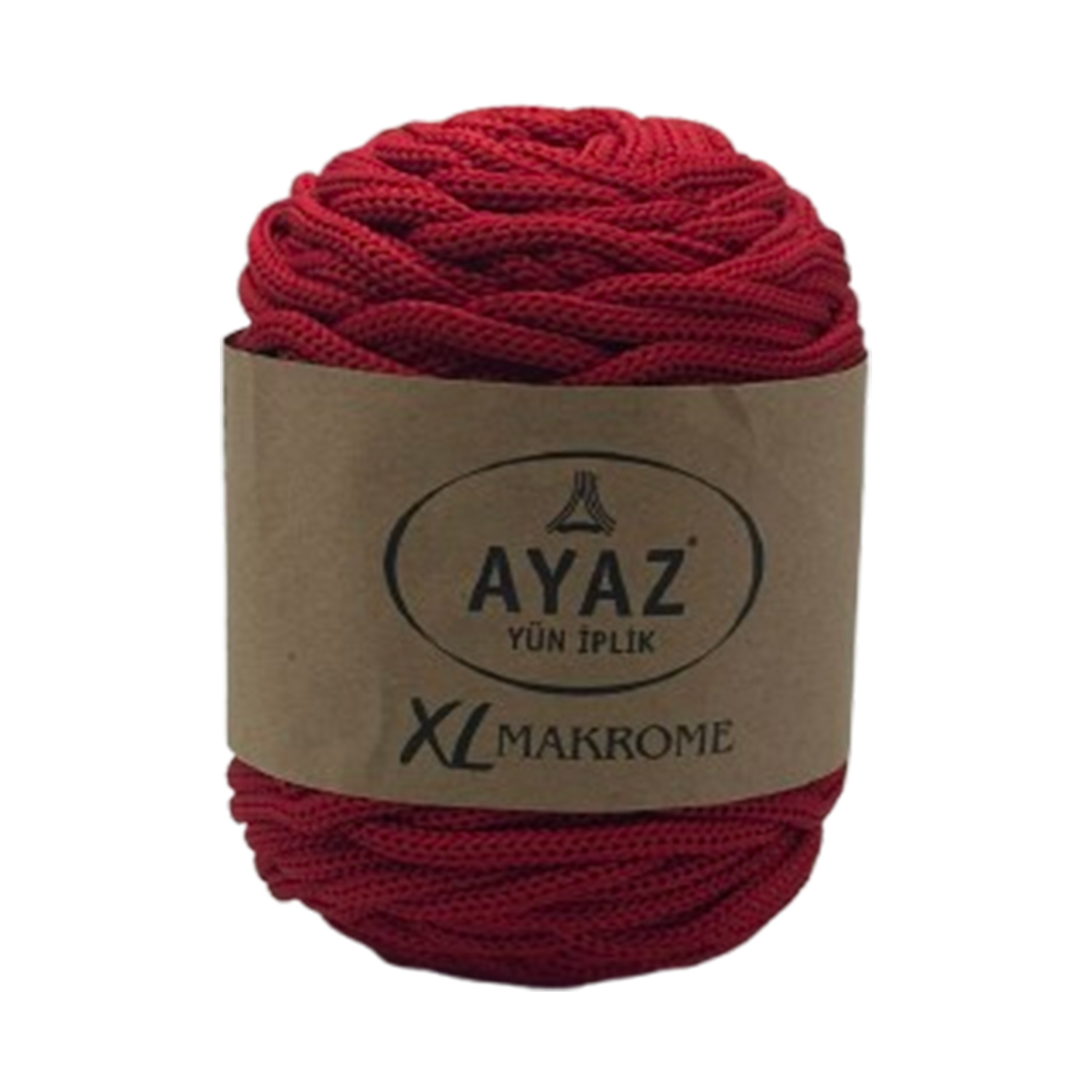 Makrame konac Poliester 5mm AYAZ XL 1251 crvena boja za heklanje i pletenje torbi pozamanterija glamur