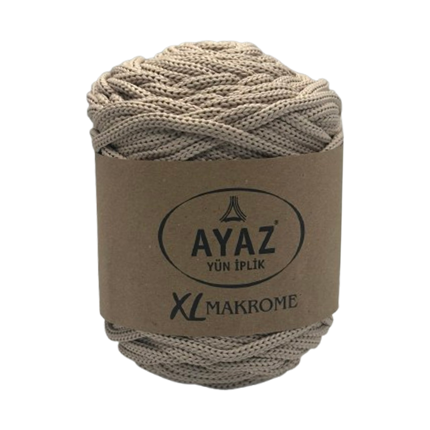 Makrame konac Poliester 5mm AYAZ XL 1260 bež boja za heklanje i pletenje torbi pozamanterija glamur