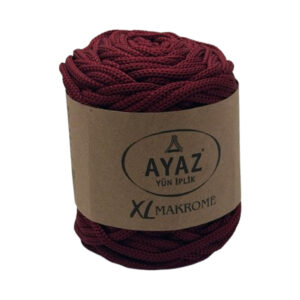 Makrame konac Poliester 5mm AYAZ XL 1999 bordo boja za heklanje i pletenje torbi pozamanterija glamur