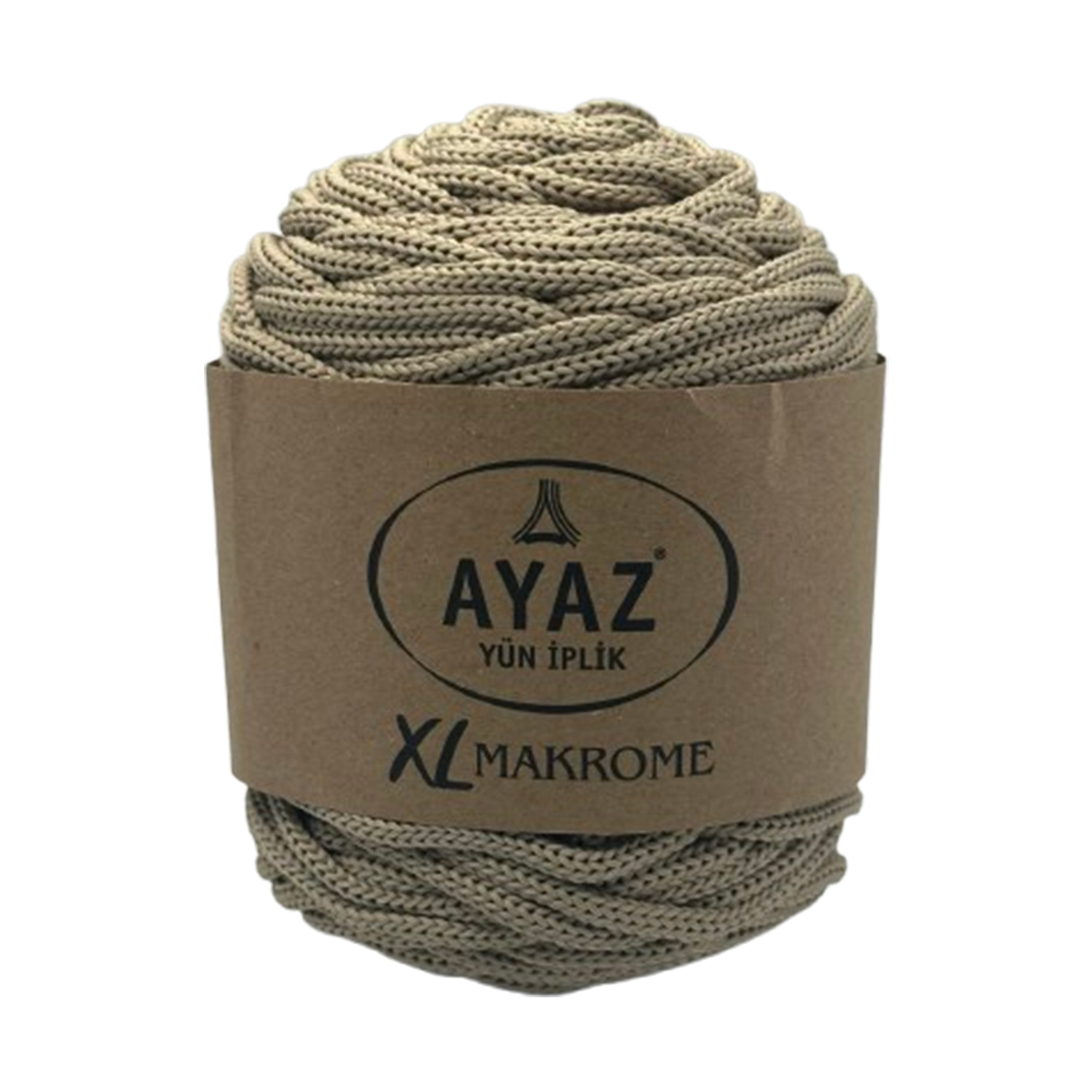 Makrame konac Poliester 5mm AYAZ XL 2199 boja peska za heklanje i pletenje torbi pozamanterija glamur